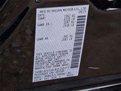 2025 Nissan Altima 2.5 SR