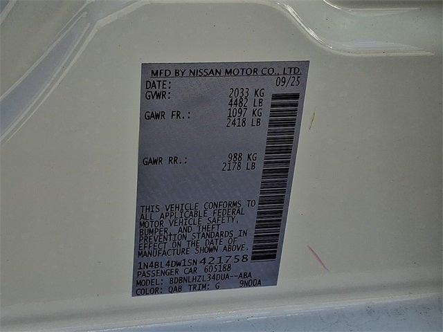 2025 Nissan Altima 2.5 SV