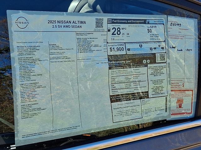 2025 Nissan Altima 2.5 SV