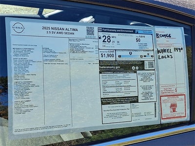 2025 Nissan Altima 2.5 SV