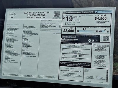 2026 Nissan Frontier SV