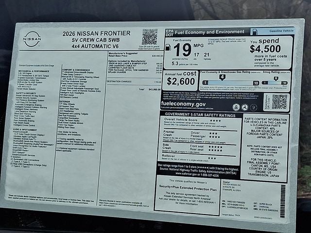 2026 Nissan Frontier SV