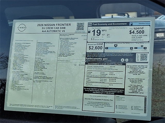 2026 Nissan Frontier SV