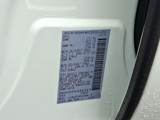 2026 Nissan Frontier SV