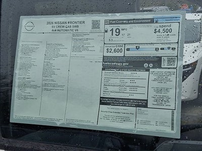 2026 Nissan Frontier SV