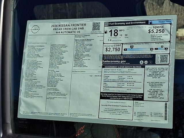 2026 Nissan Frontier PRO-4X