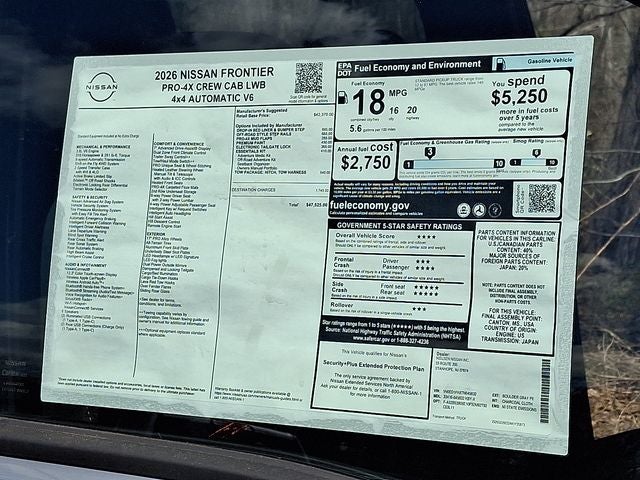 2026 Nissan Frontier PRO-4X