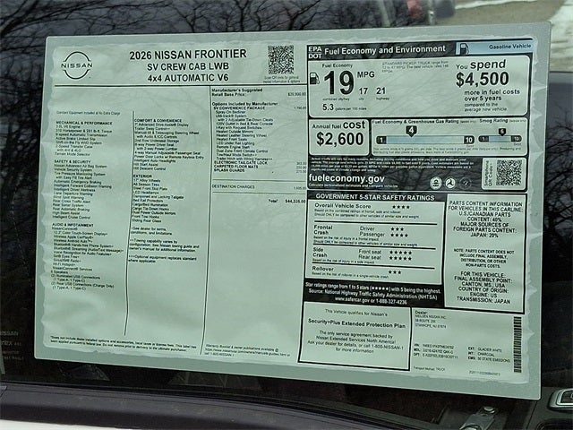 2026 Nissan Frontier SV