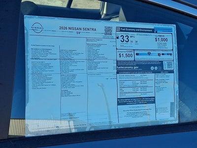 2026 Nissan Sentra SV