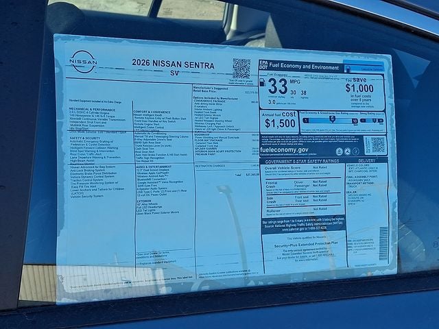 2026 Nissan Sentra SV