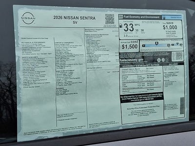 2026 Nissan Sentra SV