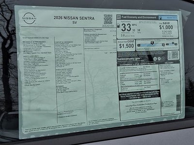 2026 Nissan Sentra SV