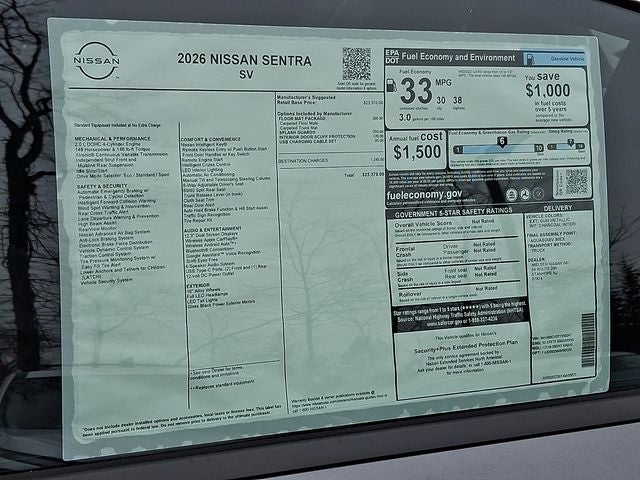 2026 Nissan Sentra SV