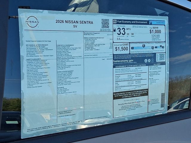 2026 Nissan Sentra SV