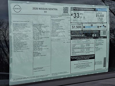 2026 Nissan Sentra SV