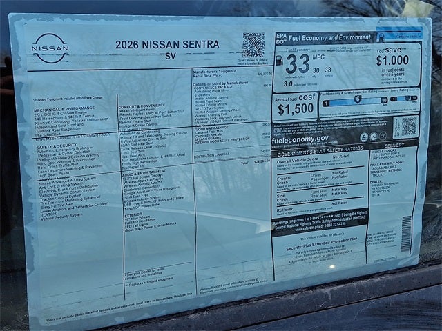 2026 Nissan Sentra SV