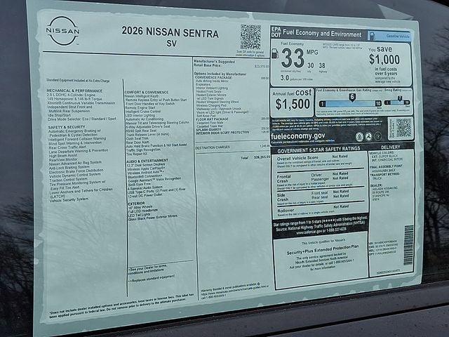 2026 Nissan Sentra SV