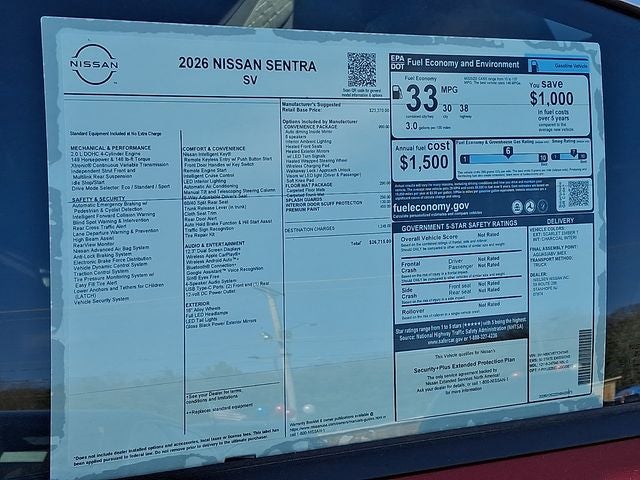 2026 Nissan Sentra SV