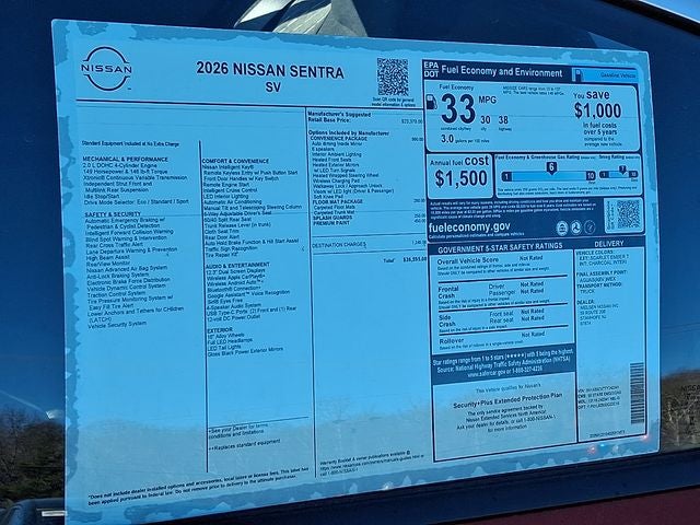 2026 Nissan Sentra SV