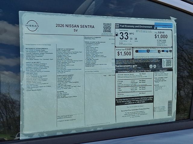 2026 Nissan Sentra SV