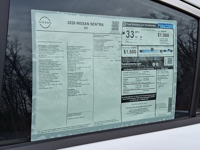 2026 Nissan Sentra SV