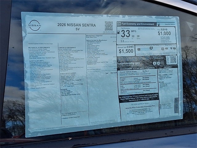 2026 Nissan Sentra SV