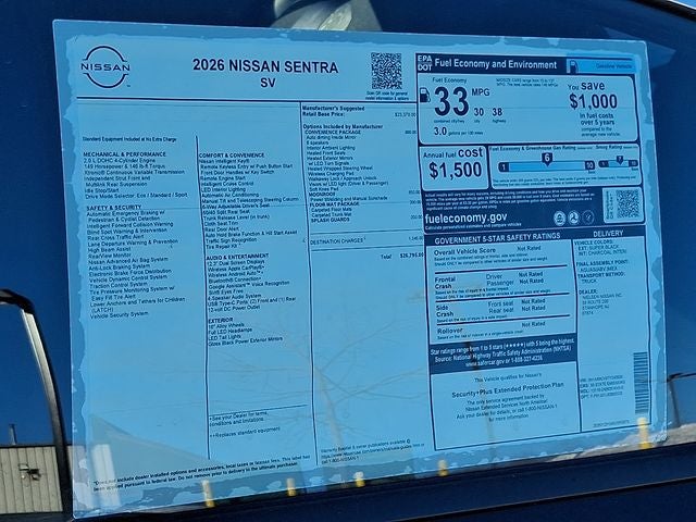 2026 Nissan Sentra SV