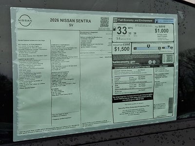 2026 Nissan Sentra SV