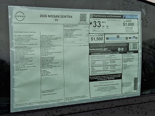 2026 Nissan Sentra SV