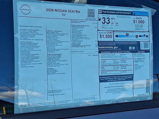 2026 Nissan Sentra SV