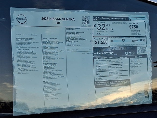 2026 Nissan Sentra SR