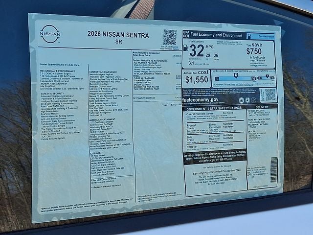 2026 Nissan Sentra SR