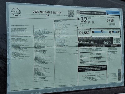 2026 Nissan Sentra SR