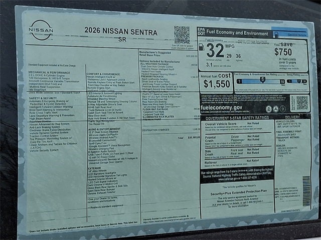 2026 Nissan Sentra SR