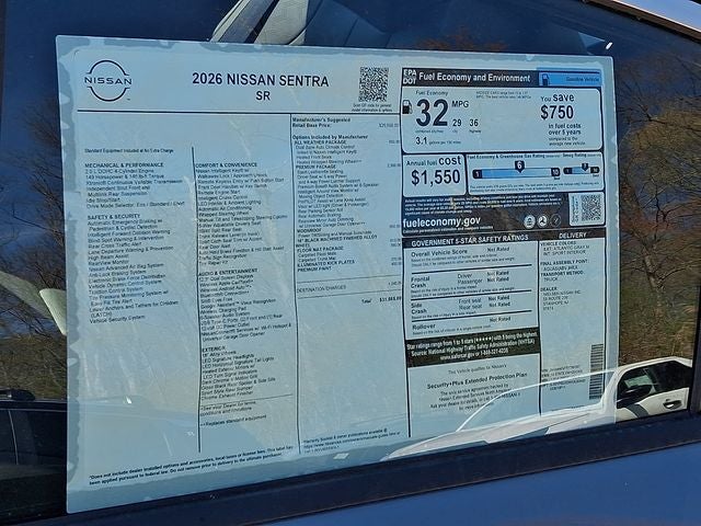 2026 Nissan Sentra SR