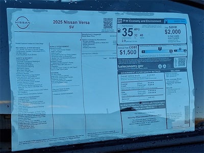 2025 Nissan Versa 1.6 SV