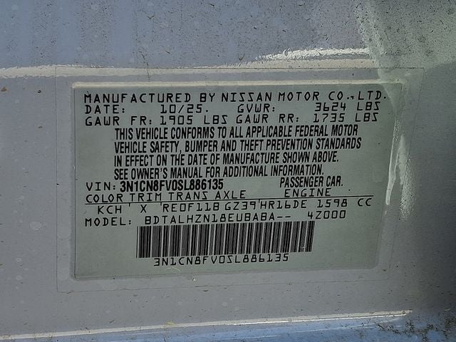 2025 Nissan Versa 1.6 SR