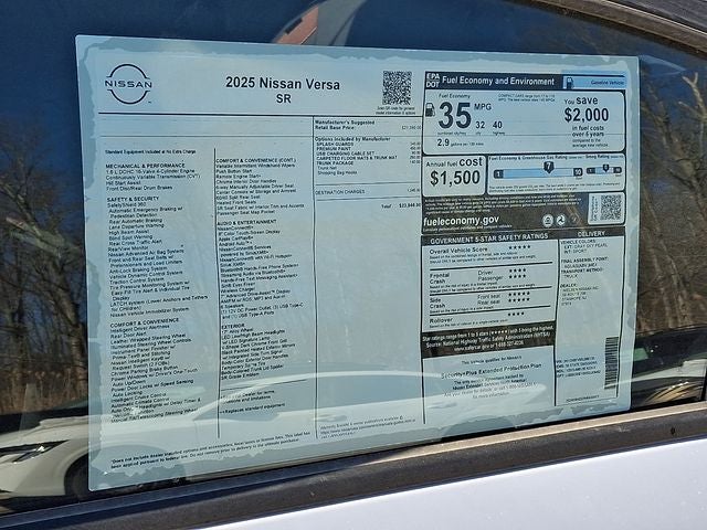 2025 Nissan Versa 1.6 SR