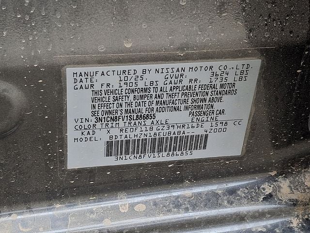 2025 Nissan Versa 1.6 SR