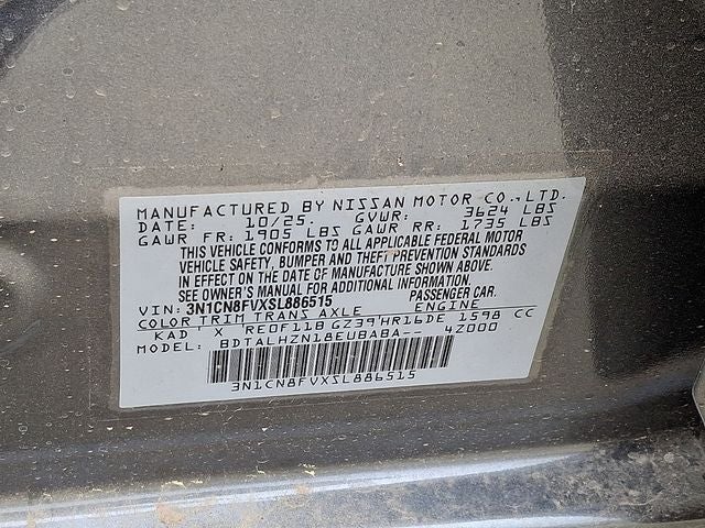 2025 Nissan Versa 1.6 SR