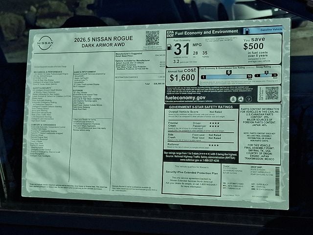 2026 Nissan Rogue Dark Armor