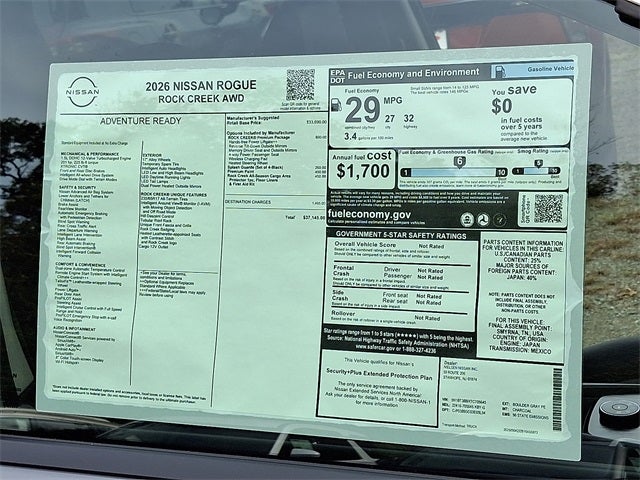 2026 Nissan Rogue Rock Creek
