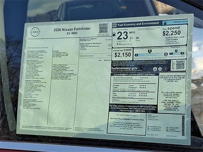 2026 Nissan Pathfinder SV