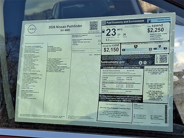 2026 Nissan Pathfinder SV