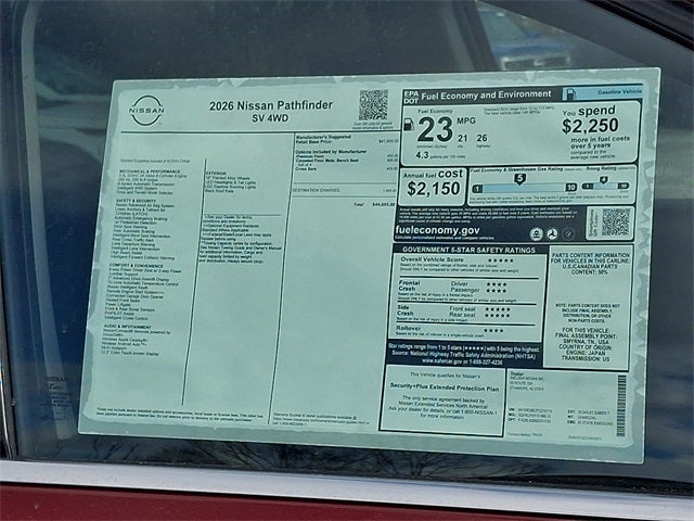 2026 Nissan Pathfinder SV