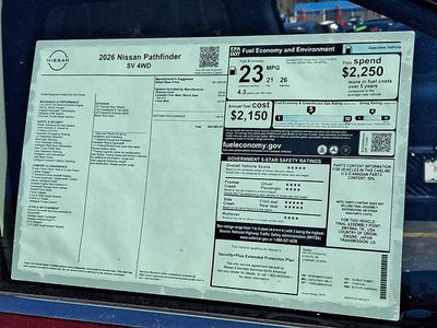 2026 Nissan Pathfinder SV