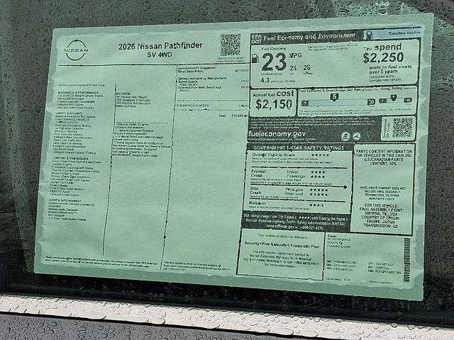 2026 Nissan Pathfinder SV