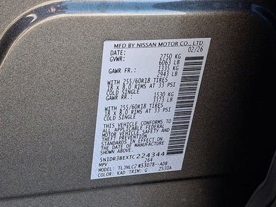 2026 Nissan Pathfinder SV