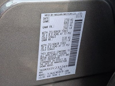 2026 Nissan Pathfinder SL