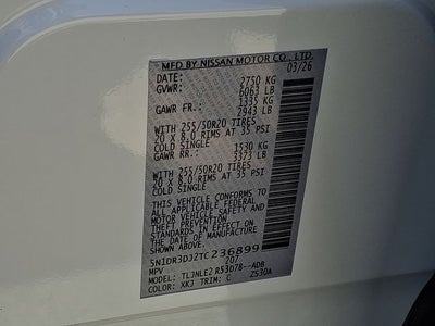 2026 Nissan Pathfinder Platinum